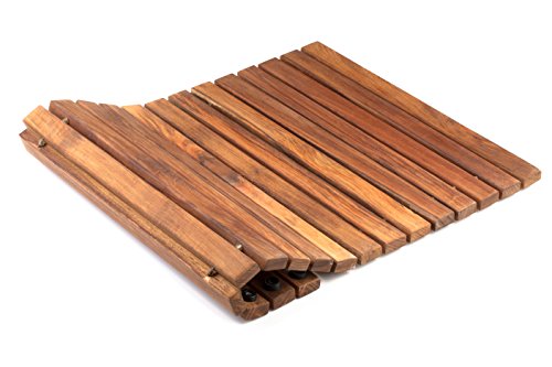 AsinoX TEK4H8100 – Tarima de Ducha y baño Flexible, Madera de Teca