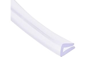 TOP-VIGOR Sello de molduras, lámina protectora de borde de canal de PVC transparente, se adapta a bordes de 3 a 5 mm de longitud, borde de canal en U de 0.28 pulgadas de altura