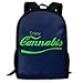 Produktbild Green Enjoy Cannabis Printed School Backpack Water Resistant Travel Rucksack Bag Laptop Lightweight Backpack Daypack,17 Inch