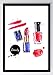 Produktbild Beauty Nagellack Lippenstift Kunstdruck Poster -ungerahmt- Bild DIN A4 A3 K0392 Größe A3