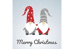 SERVIETTEN WEIHNACHTEN Lot de 20 serviettes lutin avec cœur - Merry Christmas - Hiver - Décoration de table 33 x 33 cm