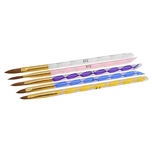 NAILFUN Acryl Starter und Auffüll Set No. 1 [ 3 x je 20g Acrylpuder weiss, klar, pink + 100ml Acryl-Flüssigkeit Liquid Premium + 5er Set Acryl Pinsel + Haftvermittler Primer 15ml u.v.m. ] – Acryl-Set für Nagelstudios - 4