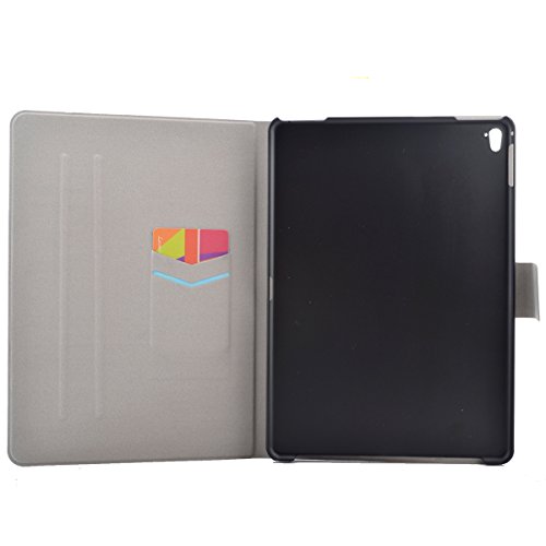 iPad pro 9.7 Hülle,iPad pro Case – Felfy PU Ledertasche Luxe Bookstyle Flip Standfunktion Magnetverschluss Ledertasche Muster Eule Elefant Möwe Schmetterling Bunte Malerei Retro Painted Abdeckung Schutzhülle Ablösbar Handliche Case Tasche Etui für iPad pro 9.7 Zoll (Anchors) + 1 x Schwarz Stylus + 1 x Dust Plug - 6