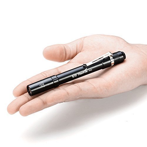 ThorFire LED Taschenlampe,PF04 Mini Taschenlampe MAX 210 Lumen Feder Licht Mini EDC Taschen Licht Taschenlampe,Verbesserte Version (Zwei AAA-Batterien Nicht Eingeschlossen) - 7