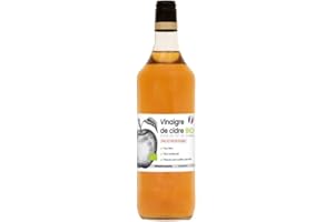 PAR FAIM DE NORMANDIE Vinaigre de cidre avec sa mère de vinaigre - Non filtré, non pasteurisé, sans sulfites ajoutés - Élevé en fût de chêne - Fabriqué en Normandie - Made in Calvados (1 bouteille)