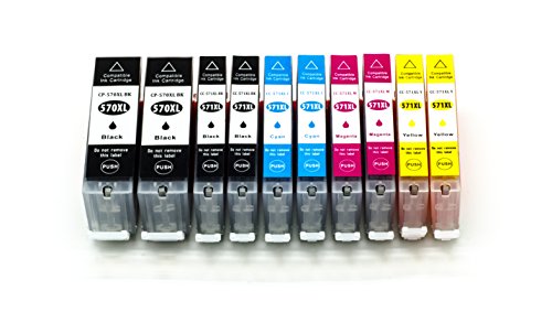 Koala Tintenpatronen/Druckerpatronen 10er Multipack Ersatz für Canon PGI-570XL/CLI-571XL kompatibel mit Canon Pixma MG5750 MG5751 MG5752 MG5753 MG6850 MG6851 MG6852 MG6853 MG7750 MG7751 MG7752 MG7753 (2*Schwarz, 2*Foto-schwarz, 2*Cyan, 2*Magenta, 2*Gelb) - 2