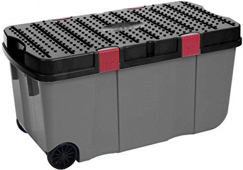 Wham 10613 Mobile Aufbewahrungsbox 100L SCHWARZ 80x40x40 Werkzeugbox Box Kiste
