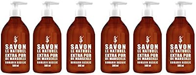 Savon le Naturel Romarin Basilic 500 ml - Lot de 6