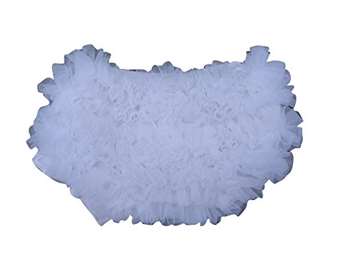 Pinkyee Baby Lace Ruffle Bloomer White