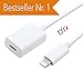 Produktbild TJ´s 1m Lightning Verlängerung Dock Extender USB für iPhone X, 8, 8 Plus7, 7 Plus, 6s, 6s Plus, 6 Plus, 6, SE, 5s, 5c, 5 in Weiß