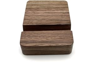 Smartify Handyhalterung Holz dunkel - Handyhalter iPhone Samsung und Kindle - Smartphone Ständer für Tisch - Handy Halterung Büro Schreibtisch - Dockingstation Naturholz Design Handy Halter