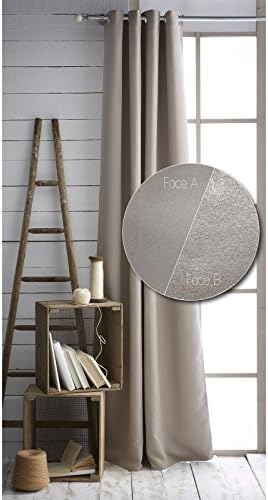 Insulating Curtain 140 x 240 cm Polyester Putty
