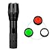 Produktbild BESTSUN Tactical LED Taschenlampe Ultra Helle-Lampe Tragbar zoombaren Taschenlampe Wasserabweisende Outdoor Laterne mit magnetischer Unterseite, verstellbarer Fokus, RGB 3 Farben rot grün weiß Licht und 5 Modi