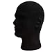 Price comparison product image Foam Mannequin Head, Tonsee Male Styrofoam Foam Flocking Head Model Wig Glasses Display Stand Black