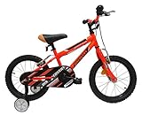 Pedalier rodamientos Discovery 16\" Bicicleta infantil, Negro/Naranja, Talla Única