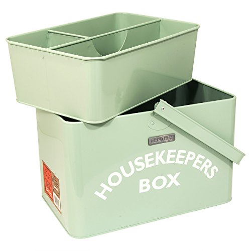 Bentley English Heritage – Retro-Haushaltsbox mit Griff & herausnehmbarem Einsatz – Blassgrün - 2