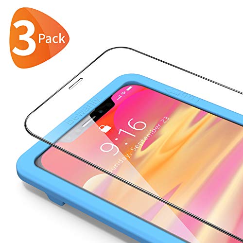 Bewahly Verre Trempé iPhone XR / 11 [3 pièces], Film Protection en Verre trempé Écran Protecteur Vitre Dureté 9H [Kit d'installation Offert] pour iPhone XR / 11 - Transparent