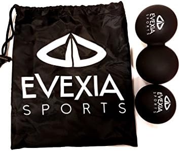 Massage Ball - Peanut Lacrosse Ball - Ideally Suited for Myofascial Release, Trigger Point Therapy and Deep Tissue Massage - Best Mobility Ball for Crossfit and Yoga - Very High Quality