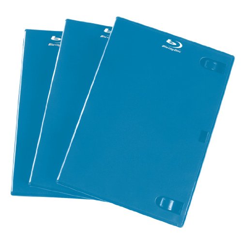 Hama Blu-ray-Hülle 3er-Pack (auch passend für CDs und DVDs) mit Folie zum Einstecken des Covers, blau - 4