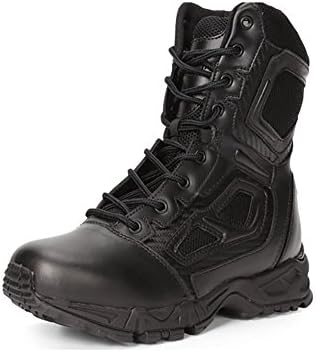 Suetar High Upper Leather Military Shoes Outdoor Tactical Hiking Shoes Durable Non-Slip Breathable and Waterproof Combat Boots