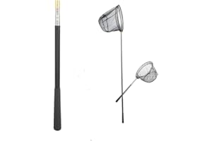 RITOEASYSPORTS Manico per Guadino da Pesca, Robusto e Durabile, Acciaio Inossidabile, 5 Sezioni Manico per Prolunga Telescopica, Manico di Ricambio, per Pesca, Caccia, Outdoor, Uso Professionale e Ricreazione