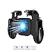 Produktbild LayOPO Mobile Game-Controller mit Kühlventilator, PUBG Game-Controller L1R1 Mobile Ziel-Tasten, Survival Gaming Grip und Gaming Joysticks für 11,9-16,5 cm Android iOS