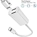 Produktbild Doppelter Lightning-Adapter-Verteiler für iPhone 7 und 7Plus.Telefon-Audio-Adapter mit Lademöglichkeit über zwei Lightning-Anschlüsse.