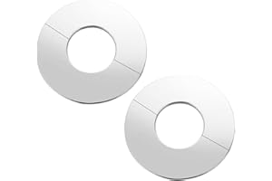 kingsea Lot de 2 rosaces en acier inoxydable chromé - Pour robinet, panneaux de douche, diamètre intérieur : 40 mm