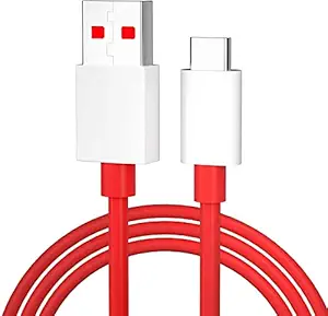 CEDO 65W OnePlus Dash Warp Charge Cable, USB A to Type C Data Sync Fast Charging Cable Compatible with One Plus 3 /3T /5 /5T /6 /6T /7 /7T /7 pro & for All Type C Devices - 1 Meter, Red