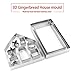 Produktbild Rocita Ausstechformenset Edelstahl-Kuchen-Biskuit-Plätzchen-Scherblock-Form DIY Backen-Gebäck-Werkzeug Backen Ihr eigenes Kleines Knusperhäuschen Kit