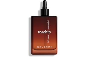 REAL EARTH STORIES Huile de Rose Musquée Bio 100ml - 100% Pure et Pressée à Froid - Huile de Rose pour Visage, Cheveux, Corps - Anti-Rides, Cicatrices, Vergetures - Hydratante et Nourrissante, Idéale pour la Peau