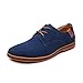 Produktbild GBY Herren Freizeitschuhe Halbschuhe Schnürschuhe Lässige Oxfords Mikrofaser Leder Obermaterial Große Sportschuhe (Color : Blau, Größe : 42 EU)