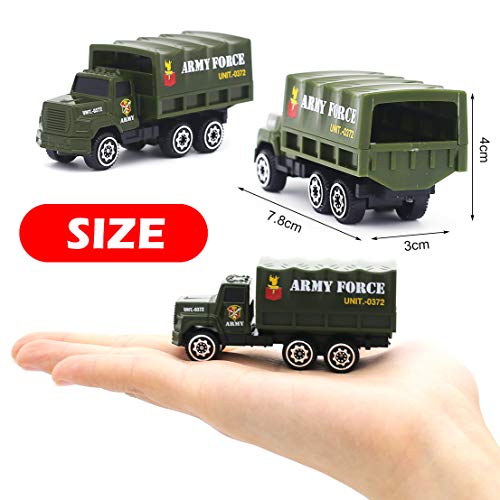 Dreamon Spielzeugautos Militär Fahrzeuge Spielzeug Set Mini Cars Modelle aus Metalllegierung für Kinder ab 3 Jahren,6 Pcs - 2
