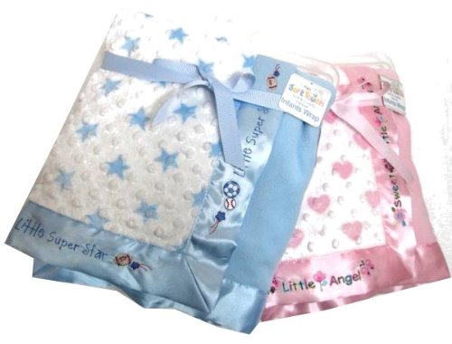 Baby Prince & Princess Boy/Girl Soft Pram Blanket/Shawl (75cm x 100cm) (Blue/Prince)