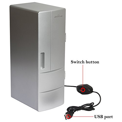 Sidiou Group USB kleiner Kühlschrank Medium Kühlschrank USB-Mini-Kühlschrank mit Gefrierfach Getränke Kühlung und Heizung Dual-Zweck tragbare Kühlschrank - 3