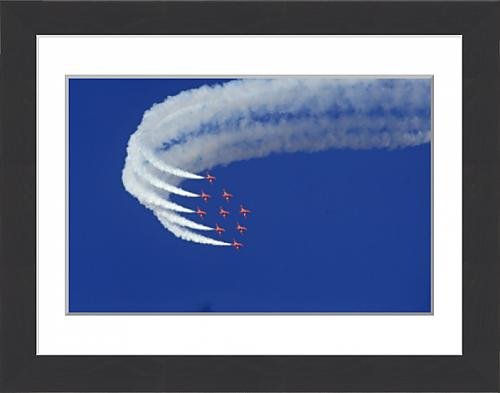 Media StorehouseFramed 16x12 Photo of BAe Systems Hawks RAF Red Arrows Diamond Bend Finningley (14220955)