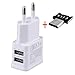 Produktbild USB Ladegerät Dual - 2 USB Ports 2000mA Netzteil Ladestecker für iPhone, Android Samsung HTC LG
