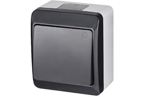 ELEKTRO-PLAST HERMES Aufputz Pulsador de timbre IP44 Resistente al agua Antracita Gris