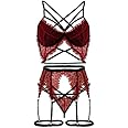 Starryflashing_Women Sleepwear Sexy Lace 2-Piece Lingerie Set (Plus Size)