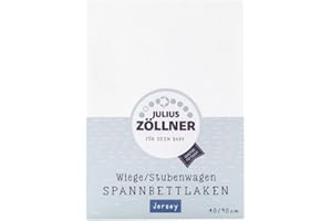 Julius Zöllner 8330013340 Prześcieradło z Gumką do Kołyski, Zielony, 90x40 cm