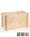 Produktbild myGardenlust Hochbeet aus Holz - Kräuterbeet Bausatz für Garten Terrasse und Balkon - Pflanzkübel Natur als Gemüse Kräuter Beet - Pflanzkasten Groß für Outdoor Unlackiert | 57x57 cm
