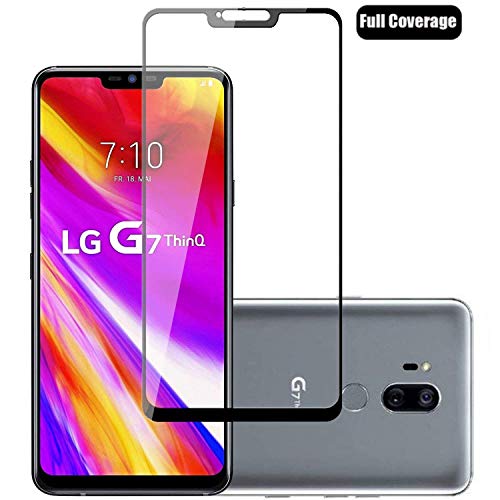 Preisvergleich Produktbild Voviqi LG G7 Fit Panzerglas, Hüllenfreundlich Vollständige Abdeckung Schutzfolie gehärtetem Glas Folie Blasenfrei Volle Abdeckung Displayschutzfolie für LG G7 Fit (Schwarz)