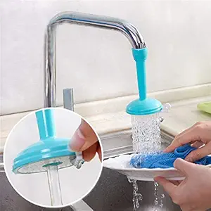 WIDERZONE 360 Degree Rotating Kitchen Faucet Sprayers Adjustable Tap Nozzle Dual Water Spouts Water Saving Shower Head Kitchen Faucet - Blue