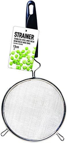 5" Premium Stainless Steel Strainer Drainer Sieve Colander Metal Pan Handle Food