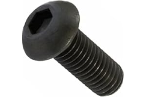 MMBSHOP 8mm High Tensile Bolts M8 x 20mm (8 Pack) Black (10.9 H/T) Socket Button / Dome Allen Key Head Bolt / Screws Free UK Delivery