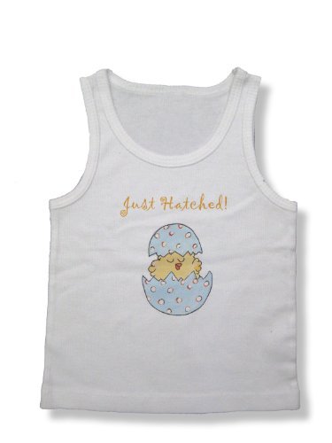 Light of Mine Designs Just Hatched Blue Rib Cotton Infant Tank Top, 12-18 Months Size: 12-18 Months Infant, Baby, Child