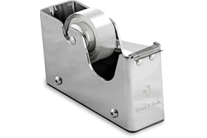 KORNET & HAHN 1971 Kornet & Hahn Dispensador de cinta adhesiva en diseño metal cromado - Luxury Line - 800 gramos - Base antideslizante