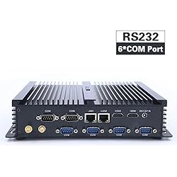 Intel nuc, Intel Core™ i5-4200U, Mini PC, Mini PC sin Ventilador,2HDMI, 2LAN, 6 * RS232, 4USB3.0, 4USB2.0, Wi-Fi, Bluetooth 4.2, Windows 10 （OEM No Key(8GB RAM / 128GB SSD)