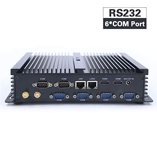 Intel nuc, Intel Core™ i5-4200U, Mini PC, Mini PC sin Ventilador,2HDMI, 2LAN, 6 * RS232, 4USB3.0, 4USB2.0, Wi-Fi, Bluetooth 4.2, Windows 10 （OEM No Key(8GB RAM / 128GB SSD)