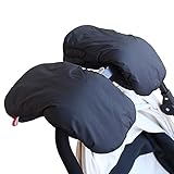 IntiPal Handmuff Handwärmer Handschuhe für Kinderwagen Kinderwagenmuff Schwarz - 3